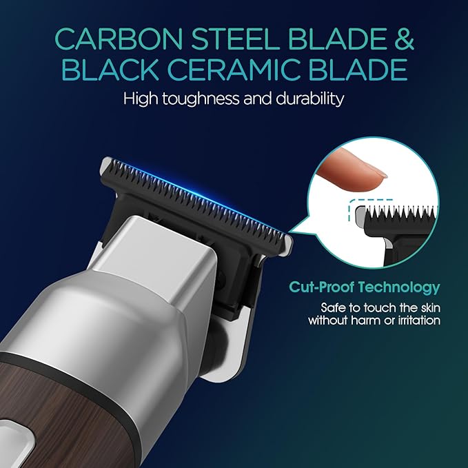 VOYOR Body Hair Trimmer for MenElectric RazorVersatile Groin &amp Body TrimmerWaterproof and Cordless Shaver Manscaper for Men USB-C Charging GroomerCeramic Blade Razor Male Grooming HT310 (Woo