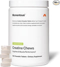 Momentous Creatine Chews - Creapure Creatine Monohydrate - Supports Strength Lean Muscle &amp Recovery for Men &amp Women - NSF Certified for Sport - 150 Chewable Tablets - Lemon Lime