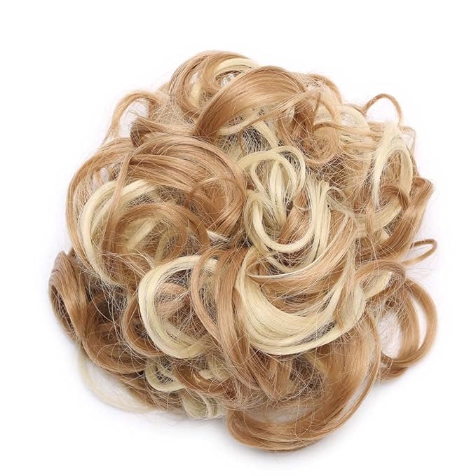 FRANCES Fake Hair Bun 80cm Women's Synthetic Bun Messy Bun with Elastic Band Hair Bun Curl Wig Ponytail Extension Hair Extensions Wig Hair Accessories (Color : 22H613)