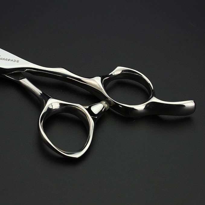 Japan 440 Steel Scissors Professional Hair Dressing Scissors for Barber Thinning Hair Shears 5.5/6/6.5 inch (5.5 Inch Flat Cut-A)