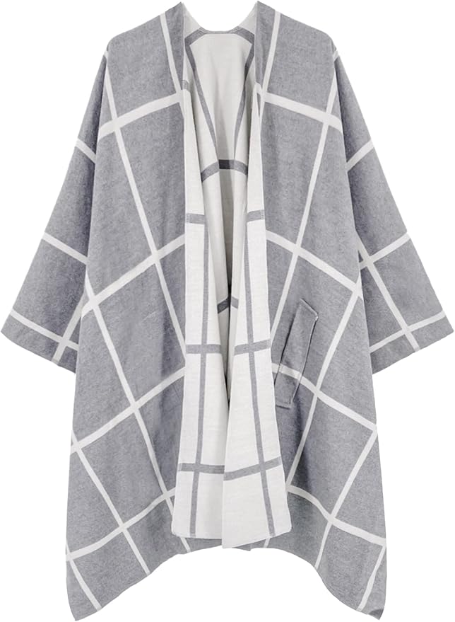 Moss Rose Women's Shawl Wrap Poncho Ruana Cape Open Front Cardigan Shawls for Fall Winter