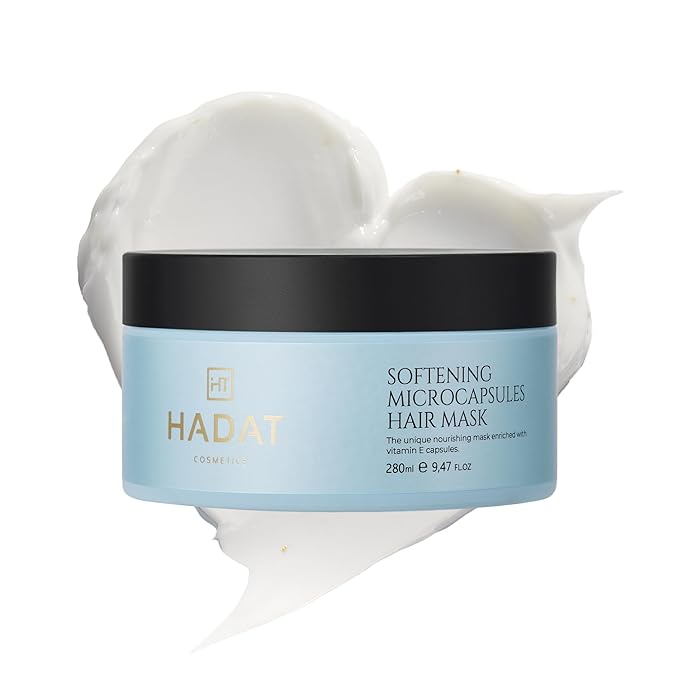 HADAT Softening Microcapsule Express Hair Mask ? Professional Smoothing Hair Treatment ? Salon Lamination ? Deep Repair ? Anti-Frizz ? Moisturizing ? Curly Frizzy Damaged Hair 9.47 Fl Oz
