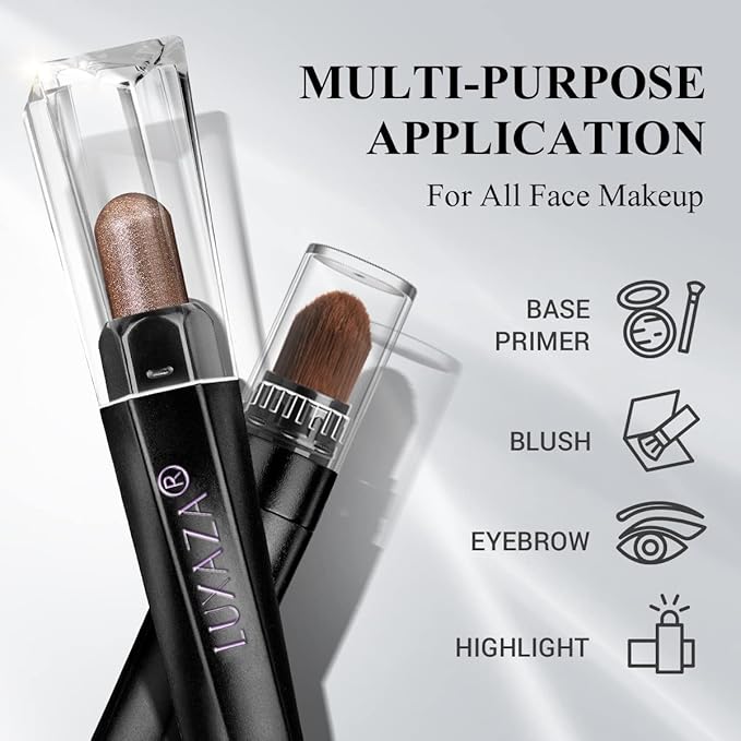 Plum Eyeshadow Stick Makeup Set 10PCS Neutral Shimmer And Matte Cream Eye Shadow Palette Metallic Bronze Smoky Eyeliner Brightener Crayon Pencil Kit Ideal Gift for Women -Cocoa Crush