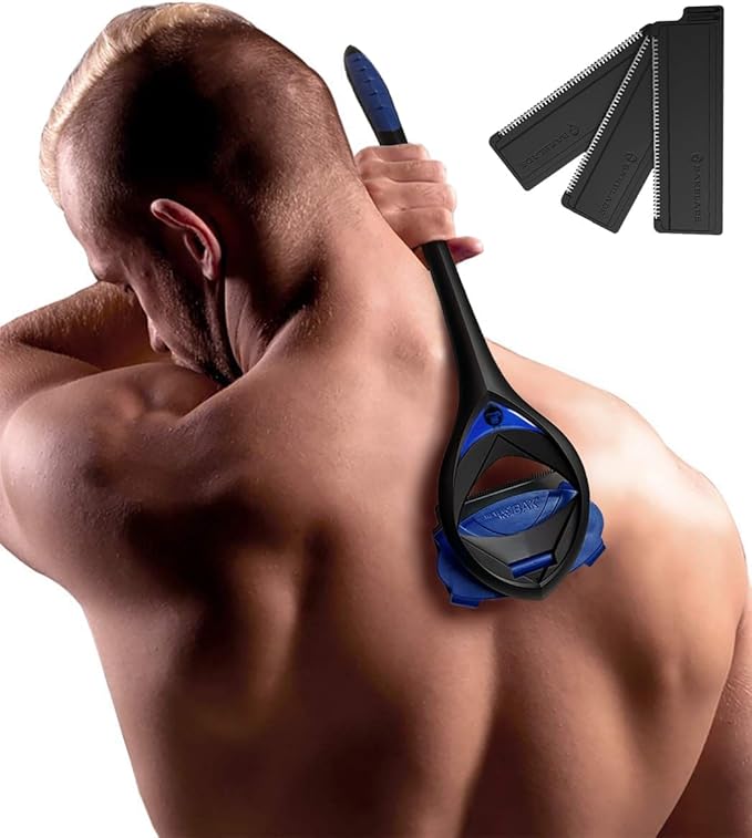 baKblade 3.0 Stealth Back Shaver ? 23 Handle ? Includes 3 Extra Blade Refills ? Pain-Free Shave for Men