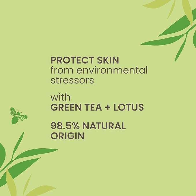 Burt's Bees Green Tea Face Serum Protects &amp Improves Skin Tone with Antioxidant Rich Green Tea &amp Lotus Naturally Brightening &amp Firming Lightweight - Antioxidant Booster Serum (1 oz)