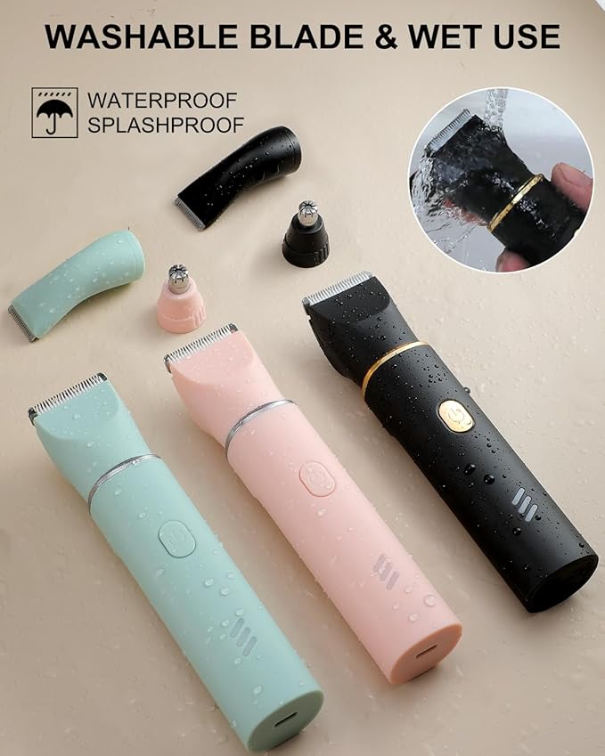 Manscape Body Hair Trimmer for Men-3 in 1 Electric Razor Groin GroomerIPX7 WaterproofVersatile Hair Trimmer for Ball/Pubic/Chest/Beard/NoseUSB-C RechargeableChristmas Gifts for Men