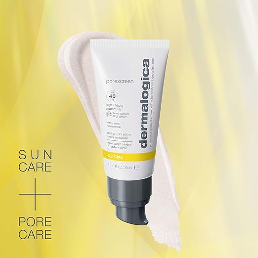 Dermalogica Porescreen Mineral Sunscreen SPF 40 for Face Sun Protector and Pore Supporting Primer with Zinc Oxide Multitasking Premakeup Sunblock - 1 fl oz