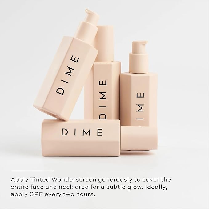 DIME Beauty Tinted Glow Wonderscreen SPF 30 Mineral Sunscreen for Face with 19% Zinc Oxide Tinted Moisturizer with SPF 50 g (Light)