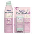 Coppertone Pure and Simple Baby Mineral Sunscreen Spray SPF 50 (5 Oz) Tear Free + Baby Sunscreen Stick SPF 50 (0.49 Oz) Hypoallergenic and Fragrance Free