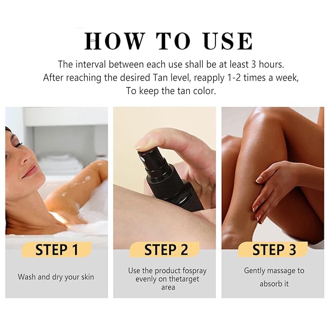 Sun Free Spray Self Tanning Set Natural Sunflower Essence Add olive sweet almond rose oil with Application Mitt Suitable For All Skin Types Waterproof sweat proof- 2.0 fl oz by one