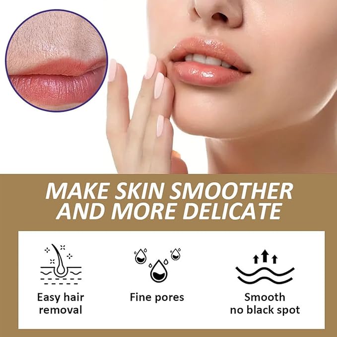 Coconut Oil Facial Hair Removal Cream - Effective Quick Hairs Removers Body Hair Remover Cream With Coconut Oil Aloe and Peach for Women Men Body Sensitive Skin (2pcs)