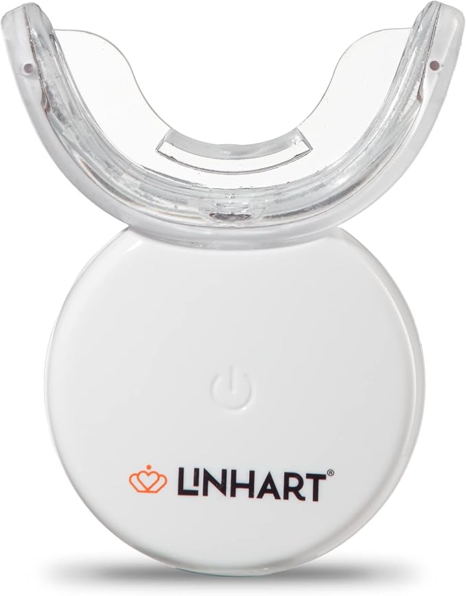 LINHART Teeth Whitening Kit with LED Light - Tooth Whitener Gel Dental Whitening Gel Syringes with 35% Carbamide Peroxide and 16-Led Whitening Light - No Sensitivity Whitens Teeth