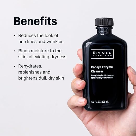 Revision Skincare Papaya Enzyme Cleanser Energizing Facial Cleanser with Salicylic Acid Soothing and Exfoliating