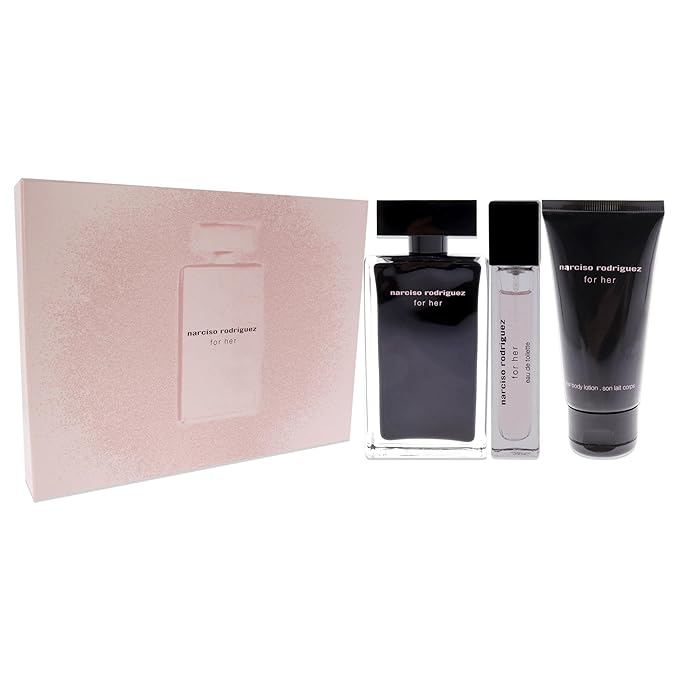 Narciso Rodriguez Narciso Rodriguez Women 3.3oz EDT Spray 10ml EDT Spray 1.6oz Body Lotion 3 Pc Gift Set