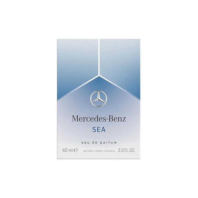 Mercedes Benz Sea Eau de Parfum - Long Lasting Cologne for Men - Violet Leaf Tangerine Patchouli Cologne - Travel Size Perfume for Men - 2 oz EDP