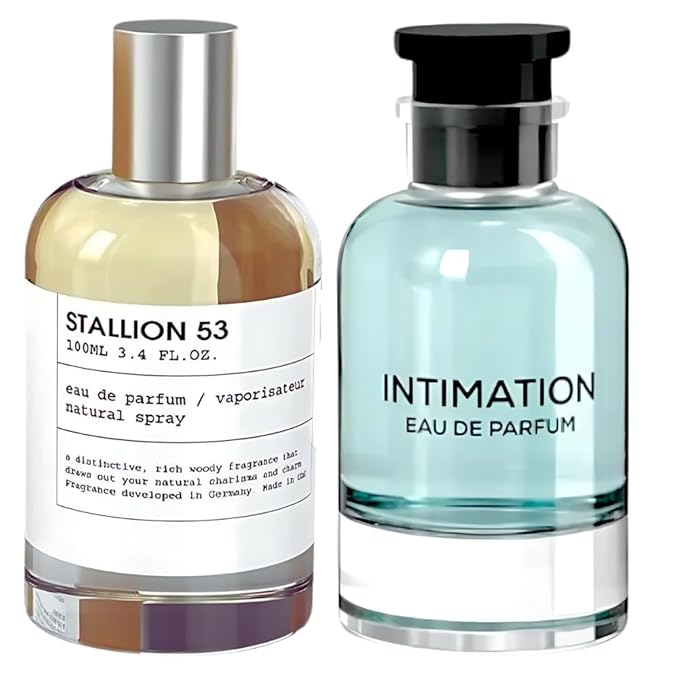 Unisex's Bundle Stallion 53 EDP Spray 3.4 onzas &amp Intimation Eau de Parfum Spray 34 onzas - Spicy Woody Citrus Aromatic- Long Lasting