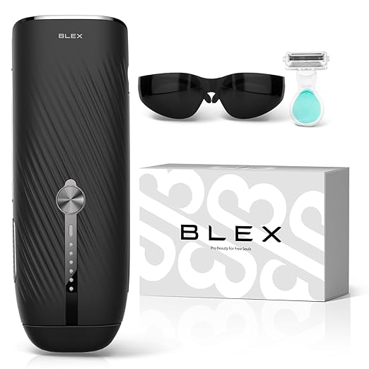 Blex Laser Hair Removal for Women and Men IPL Hair Removal Device Effective in 2 Weeks with Ultra-Fast 0.2s Light Emission Comfortable and Painless Black