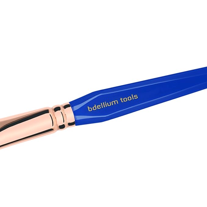 Bdellium Tools Professional Makeup Brush - Golden Triangle 964 All-Purpose Blusher - With All Vegan and Soft Synthetic Fibers For Precise Blush Application (Blue 1pc)