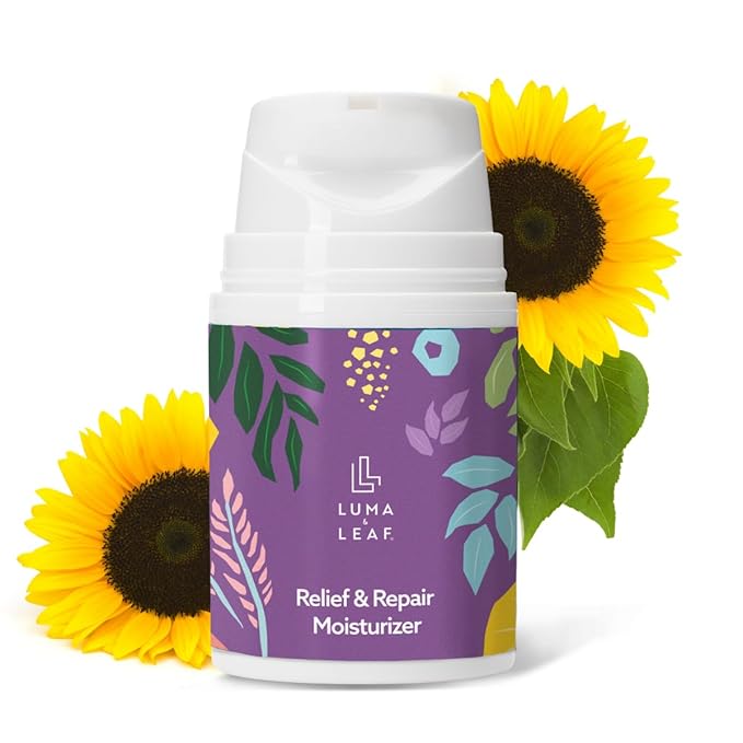 LUMA &amp LEAF Dry Skin Face Moisturizer ? Hydrating Face Cream for Eczema Rosacea-Prone &amp Sensitive Skin with Niacinamide Shea Butter &amp Wild Oats ? Lightweight and Vegan