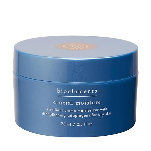 Bioelements Crucial Moisture - 2.5 fl oz - Emollient Cream Facial Moisturizer for Dry Skin - Improve Fine Lines - Vegan Gluten Free - Never Tested on Animals