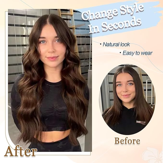 20 Wavy Hair Topper 6.5x6.5 Base Size Hair Toppers for Women Synthetic Hairpieces for Women with Thinning hair Wavy Clip In