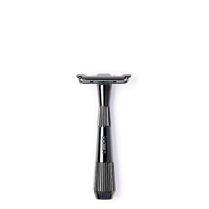 Leaf Shave | Twig Razor Mercury - All-Metal Eco-Friendly Shaver for Men &amp Women Includes 5 Stainless Steel Single-Edge Blades Recommended for Face Shaving Lighter Hair and Sensitive Skin