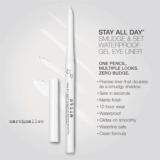 stila Stay All Day® Smudge &amp Set Waterproof Gel Liner | Long-Wear Gel Eyeliner Pencil for Tightlining Waterline &amp Smoky Eye Looks | 12-Hour Wear No Budge &amp Fade-Proof