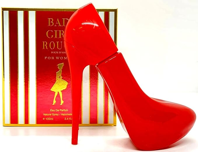 Bad Girl Rouge for Women Eau De Parfum 3.4 fl Oz- Sweet Warm &amp Powdery Tone - Combination of Tonka Bean Vanilla &amp Praline - Free of Paraben Vegan &amp Cruelty-Free - Elegant 100ml bottle