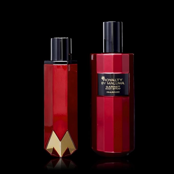 Garnet Gift Set 2 pcs - Long-Lasting Fougere Woody Perfume for Men - Bold and Vibrant Body Spray for Men - Long-lasting Top Notes of Lavender and Baies Rose - Ideal Gift for Men