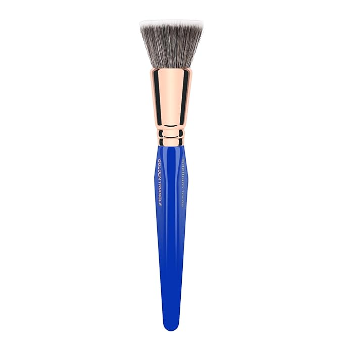 Bdellium Tools Professional Makeup Brush - Golden Triangle 957 Precision Kabuki - With All Vegan and Soft Synthetic Fibers For Versatile Application (Blue 1pc)