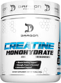 DRAGON PHARMA Creatine Monohydrate Aid Muscle Recovery Post-Workout Supplement Antioxidant Support (60 Servings Unflavored)