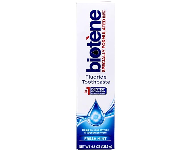 Biotene Dry Mouth Toothpaste Fresh Mint Original 4.5-Ounce Box (Pack of 4)