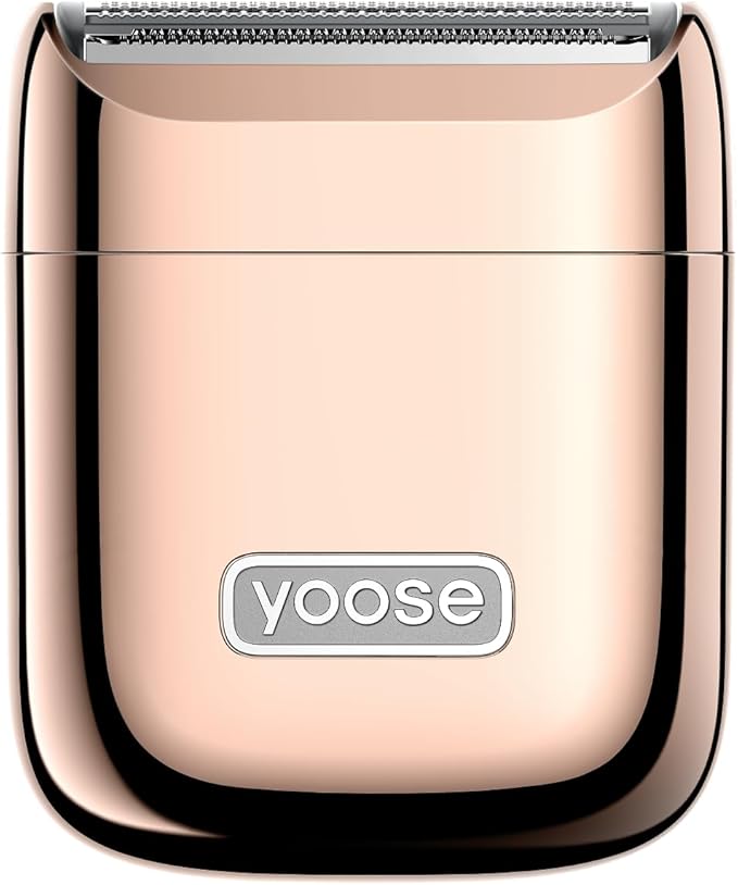 yoose Electric Razors for Women IPX7 Alloy Body Bikini Trimmer for Women (USB-C Trimmer Comb Multi Shaving Modes) Portable Size Radiant Gold