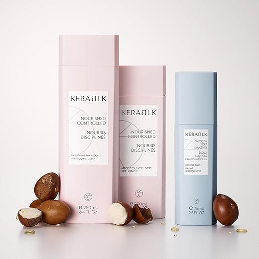 KERASILK Taming Balm | Nourishes &amp Hydrates Strands | Instantly Smooths &amp Softens Hair | With Heat Protection | For Coarse Frizzy &amp Unruly Hair