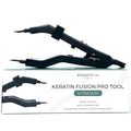 Professional Keratin Fusion Tool for Hair Extensions ? Slim Long Heating Plates Adjustable Temperature Rapid Heat-UP Seamless Fusion Root Access Salon-Quality Keratin Glue Gun (Black)
