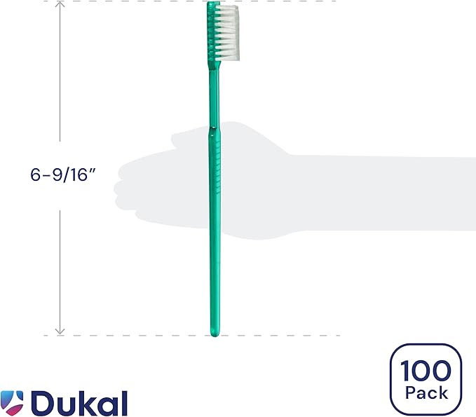 Dukal Fast Brush Pre-Pasted Disposable Toothbrushes (Box of 100)