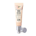 IT Cosmetics CC+ Nude Glow - Medium Coverage Foundation with SPF 40 &amp Brightening Glow Serum Lightweight Skin Tint 2% Niacinamide + Hyaluronic Acid Up to 24H Hydration Normal/Dry Skin - 1.08 f