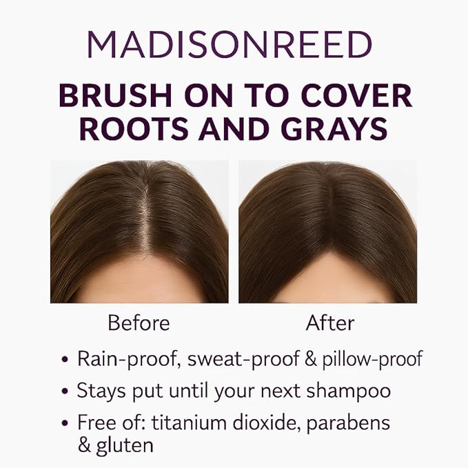 Madison Reed Root Touch Up + Brow Filler Sabbia Light Brown Instant Gray Coverage Fills in Brows &amp Thinning Hairlines Temporary Concealing Powder 0.13 oz (60 uses)