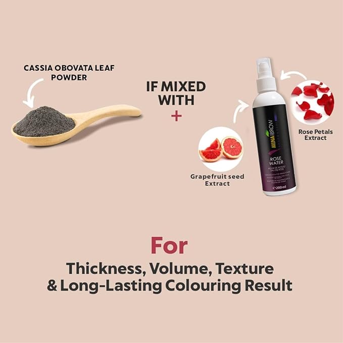 Mina ibrow Hair Color Refill Pack Black|Long Lasting Natural Spot coloring and Professional Hair Tinting PowderWater and Smudge Proof|No Ammonia No Lead with 100% Gray Converge