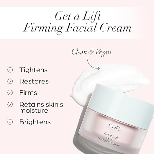 P?R MINERALS Firming Facial Cream Get a Lift by Triple-Action Lightweight Moisturizer for Face &amp Neck Tightens Sagging Skin &amp Restores Firmness for Fine Lines &amp Wrinkles - Non-Greasy &amp