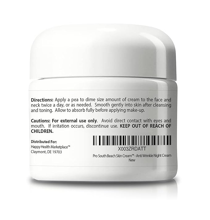 Pro South Beach Skin Cream - 2 Month Supply Anti Wrinkle Cream - Our Best Anti Aging Cream for Women - Anti Wrinkle Cream for Men - Anti Wrinkle Cream for Women - Day &amp Anti Wrinkle Night Cream