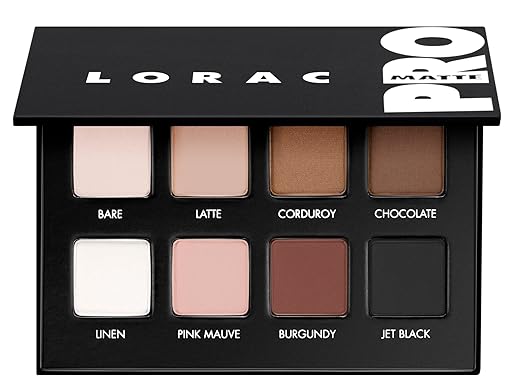 LORAC PRO Matte &amp Shimmer Eyeshadow Palette Metallic High Pigmented Mirror Compact