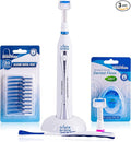 Triple Bristle Original Sonic Toothbrush | Rechargeable 31000 VPM Tooth Brush | Patented 3 Head Design | Angled Bristles Clean Each Tooth | Dentist Approved | Triple Bristle Original + Oral Care Kit