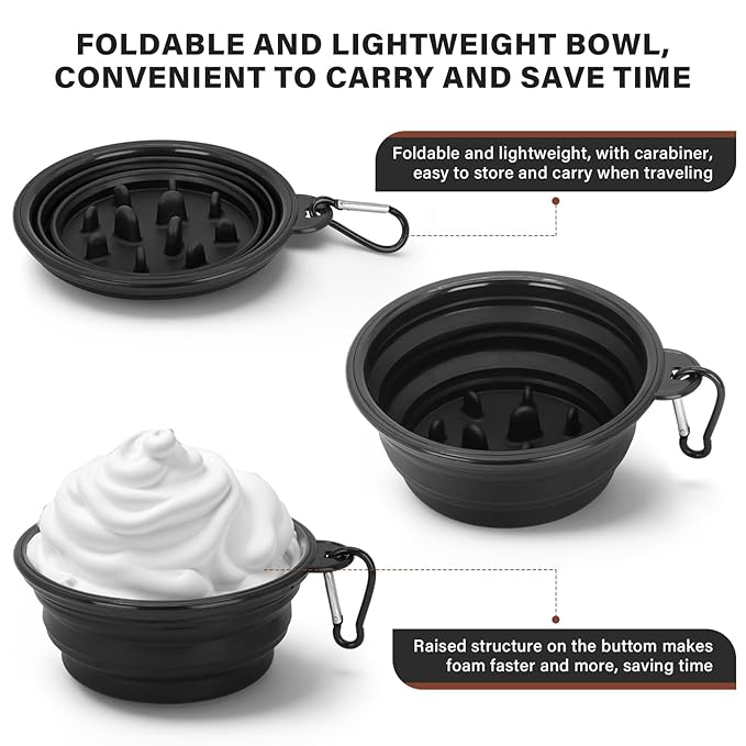 Travel Shaving Brushes Kit For Men 5 In 1 Shaving Brush Set With Badger Hair Shave Brush Shaving Brush Travel Case Shaving Cream Foldable Shaving Bowl and Washbag For Trip Holiday