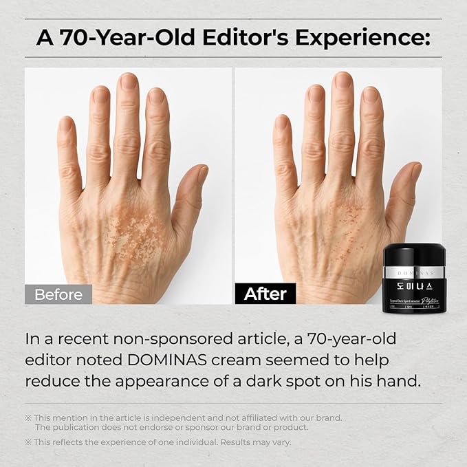 DOMINAS Dark Spot Corrector Cream | Advanced Formula with Niacinamide TXA Hexylresorcinol &amp Bakuchiol to Visibly Reduce Age Spots Sun Spots &amp Uneven Tone | Korean Skincare (1.76 oz)