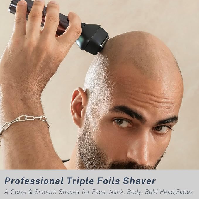 Beard Trimmer for Men Electric Razors and Hair Clippers Set Precision Dial Adjustable 20 Settings All-in-One Shaving Kit for Mens Face Head Nose Body IPX7 Waterproof Wet/Dry USB-C Charge Dock