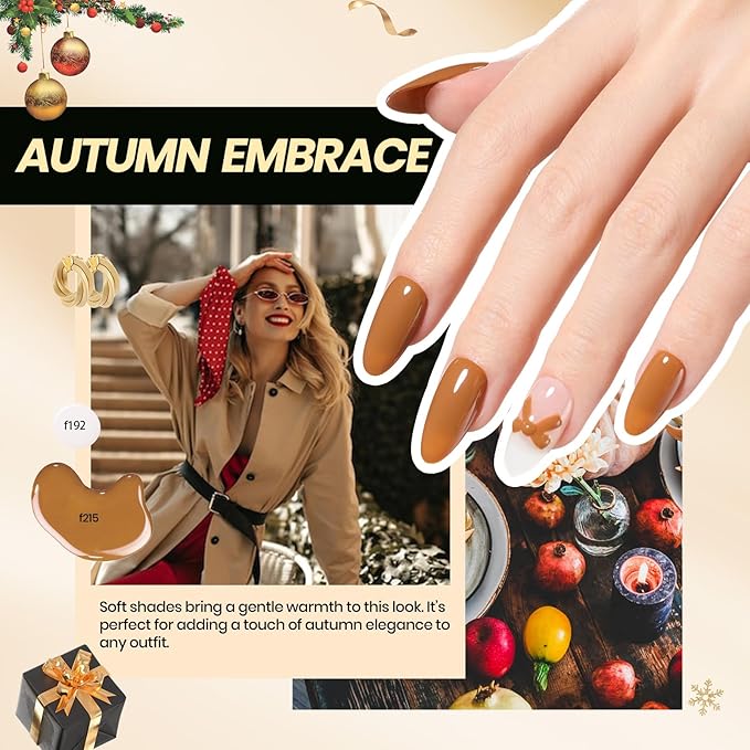 Beetles Gel Nail Polish Kit with U V Light -54 Pcs Gel Nail Kit Four Seasons Glow 32 Colors Set with Base Matte &amp Glossy Top Coat Soak Off Home Salon DIY Manicure Christmas Gifts for Women Teen Gi