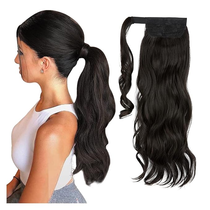 SONGCHAO Fake Hair Bun Messy Curly Bun Extension Wig Wavy Ponytail Pompadour Ponytail Extension Cord Hair Extensions Curl Clips Synthetic Bun Hair Accessories (Color : 05 Size : 18inches)