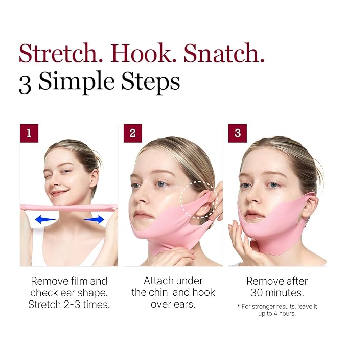 ROUND LAB Camellia Deep Collagen V Lifting Gel Mask 14ea | Double-chin Turkey Neck Instant Face Lifting Mask Cooling and Depuffing Face Toning Belt Firming Sagging Skin Korean Skin Care 10g/0.35oz
