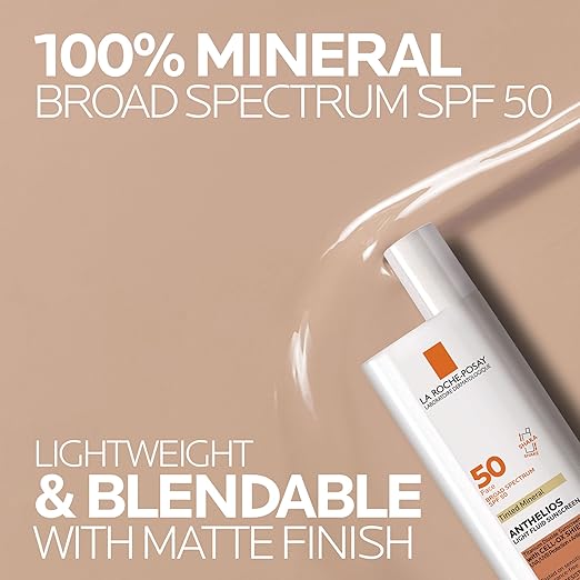 La Roche-Posay Anthelios Sunscreen SPF 50 Ultra-Light Fluid Broad Spectrum SPF 50 Face Sunscreen with Titanium Dioxide Mineral Lightweight &amp Fast-Absorbing Oil-Free Matte Finish